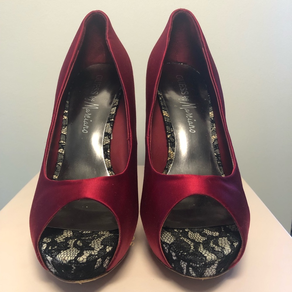 Guess by Marciano red satin pumps - Picture 3 of 8